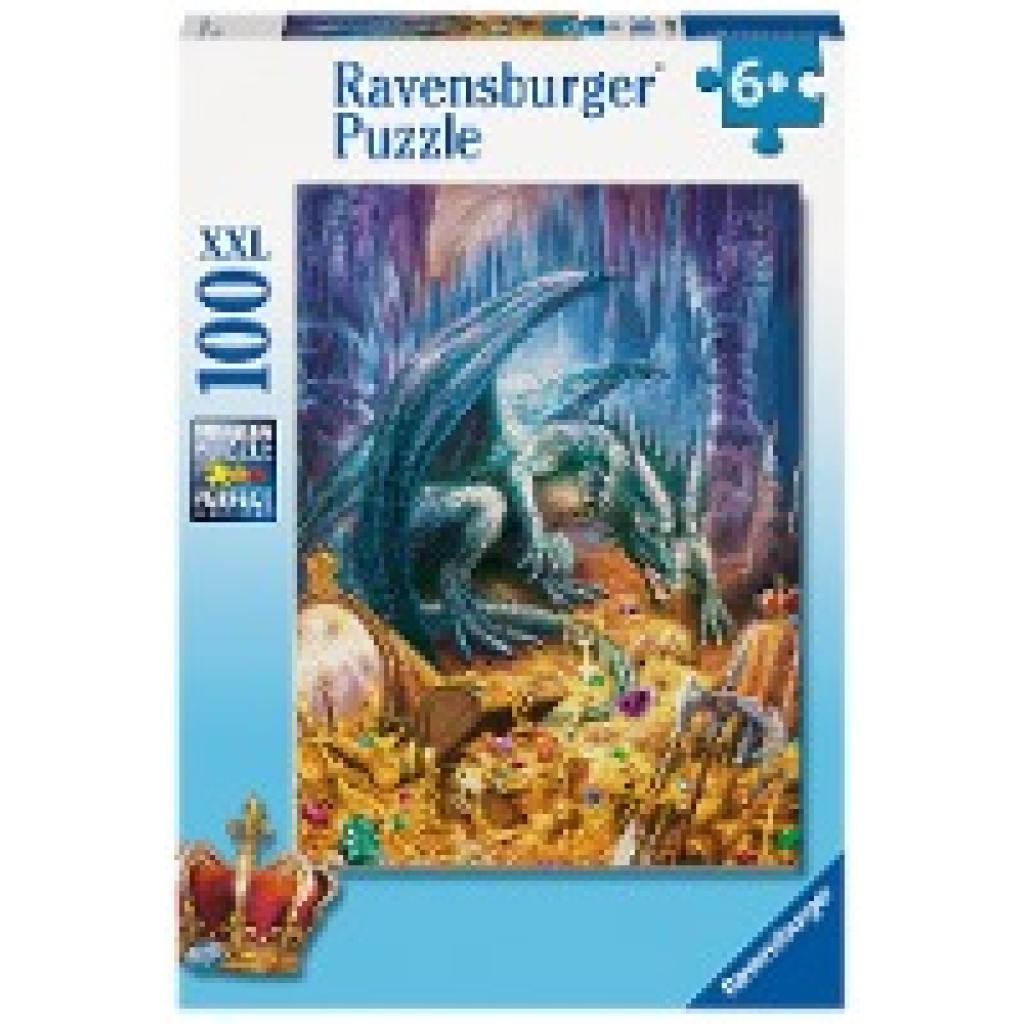 Ravensburger Kinderpuzzle - 12940 Der Höhlendrache - Fantasy-Puzzle für Kinder ab 6 Jahren, mit 100 Teilen im XXL-Format