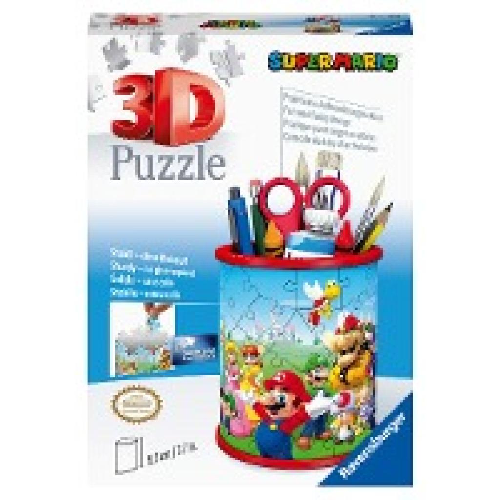 Ravensburger 3D Puzzle Utensilo Super Mario 11255 - 54 Teile - Stiftehalter für Super Mario Fans ab 6 Jahren