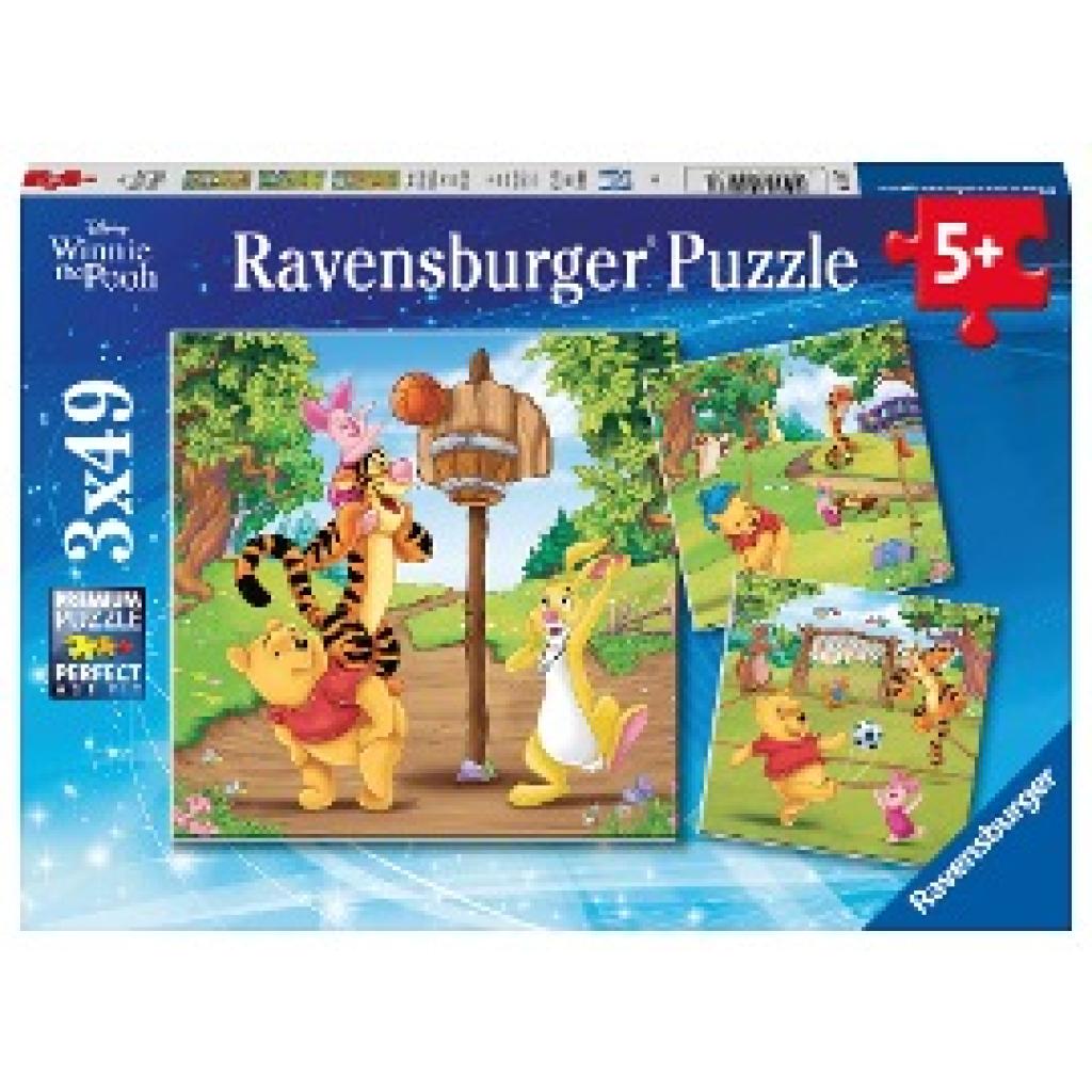 Ravensburger Kinderpuzzle 05187 - Tag des Sports - 3x49 Teile Disney Puzzle für Kinder ab 5 Jahren