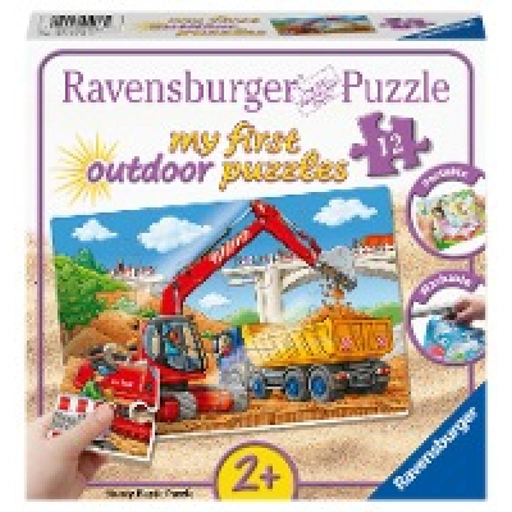 Ravensburger Kinderpuzzle - 05073 Meine Baustelle -  my first outdoor puzzles mit 12 Teilen - Puzzle für Kinder ab 2 Jah