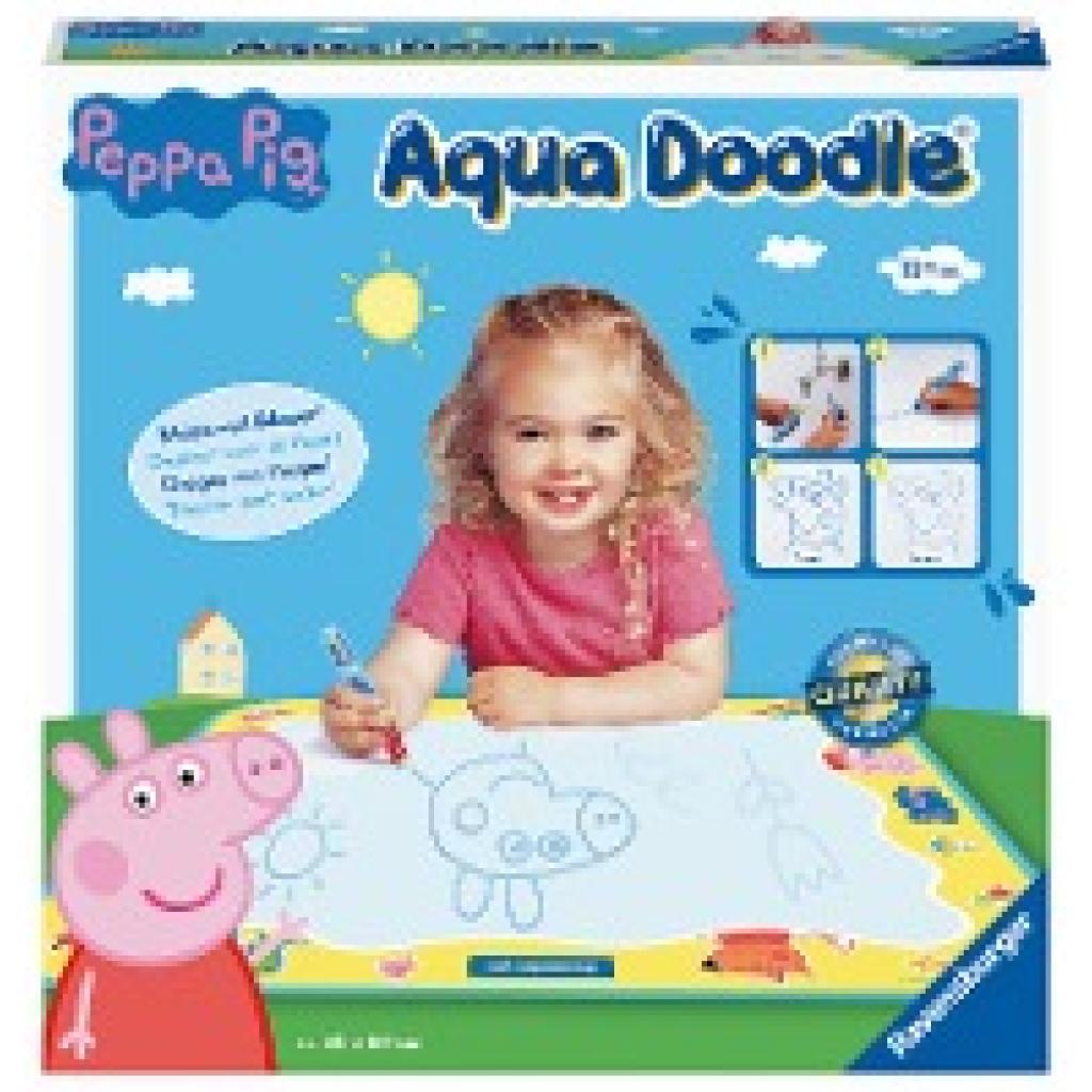 Ravensburger ministeps 4195 Aqua Doodle Peppa Pig - Erstes Malen für Kinder ab 18 Monate, Malset für fleckenfreien Malsp