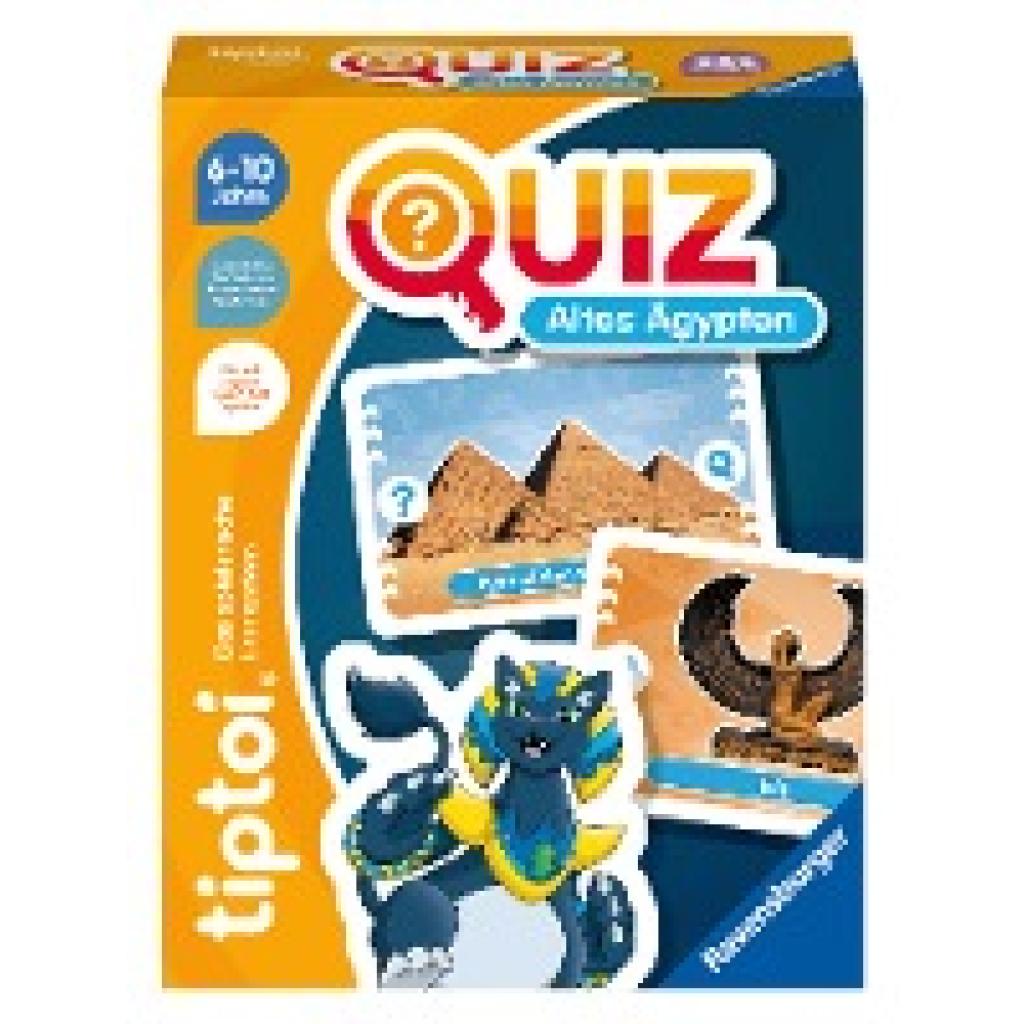 Ravensburger tiptoi 00166 Quiz Altes Ägypten, Quizspiel für Kinder ab 6 Jahren, für 1-4 Spieler