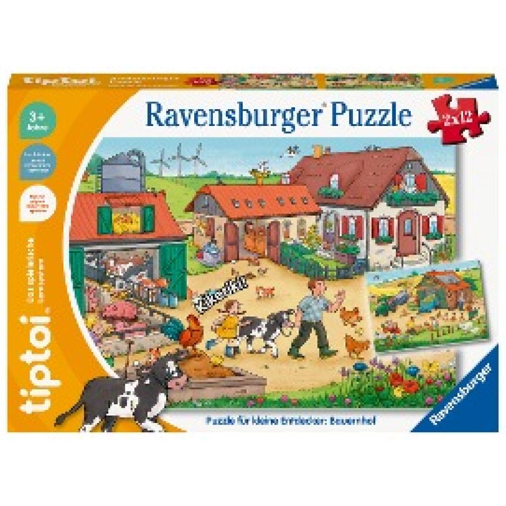 Ravensburger tiptoi 00136 Puzzle für kleine Entdecker: Bauernhof, Puzzle für Kinder ab 3 Jahren, für 1 Spieler