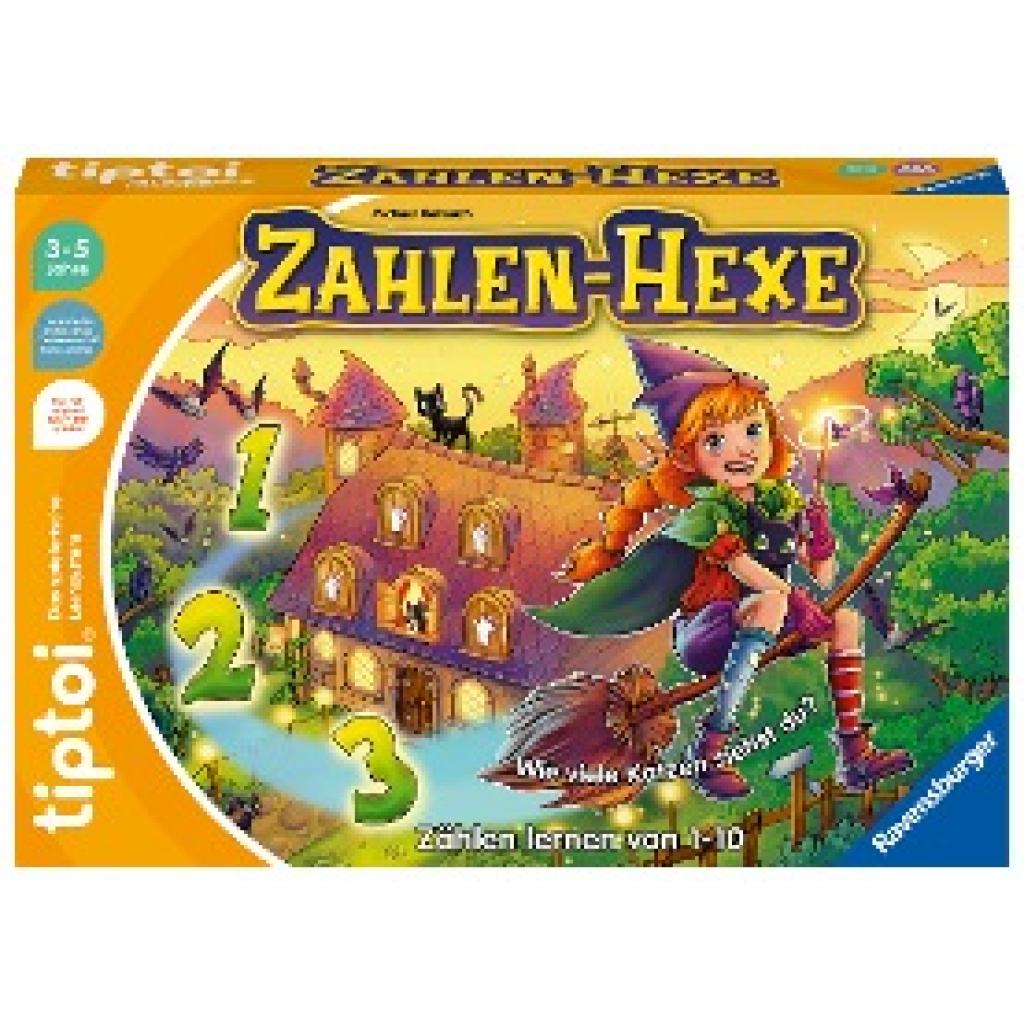 Kallauch, Michael: Ravensburger tiptoi Spiel 00132 Zahlen-Hexe, Zählen lernen von 1 - 10 für Kinder ab 3 Jahren