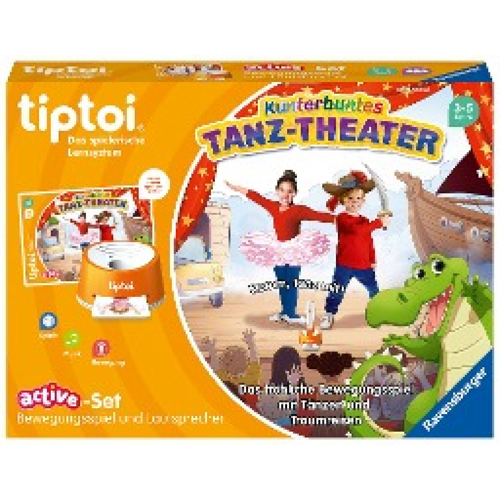 4005556001224 - Kneisel Janet Ravensburger tiptoi® Spiel 00122 ACTIVE Set Kunterbuntes Tanz-Theater Bewegungsspiel ab 3 Jahren