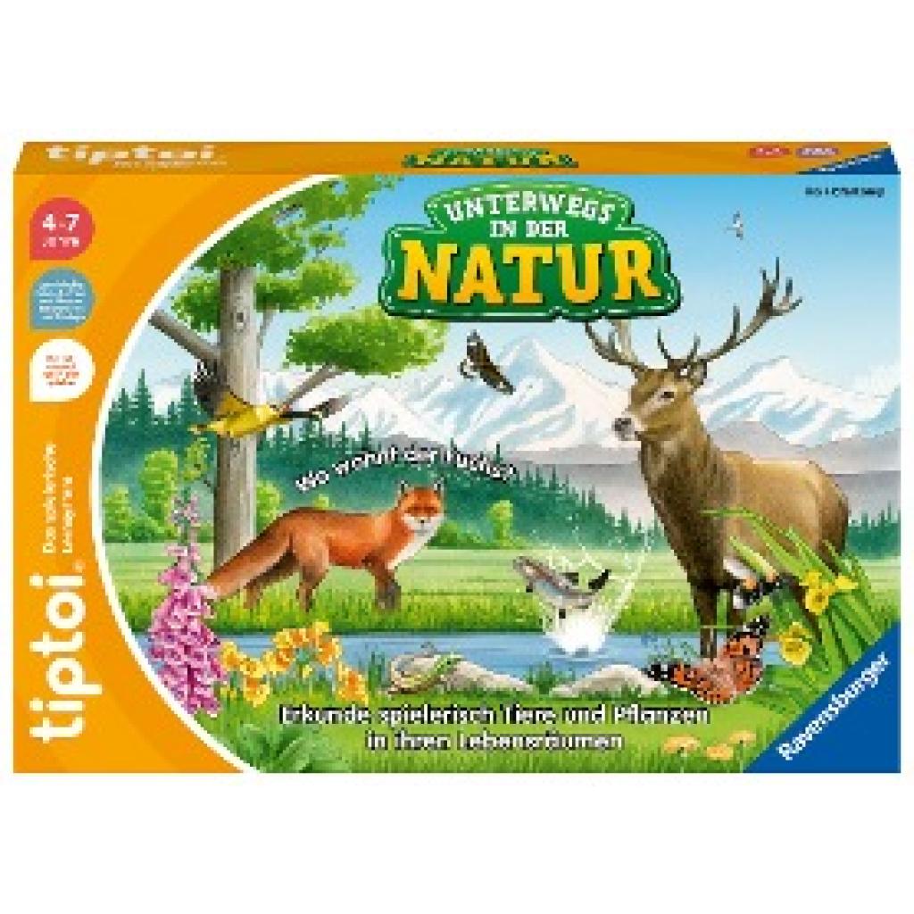 Haferkamp, Kai: Ravensburger tiptoi Spiel 00121 Unterwegs in der Natur - Heimische Natur und Tiere entdecken, Lernspiel 