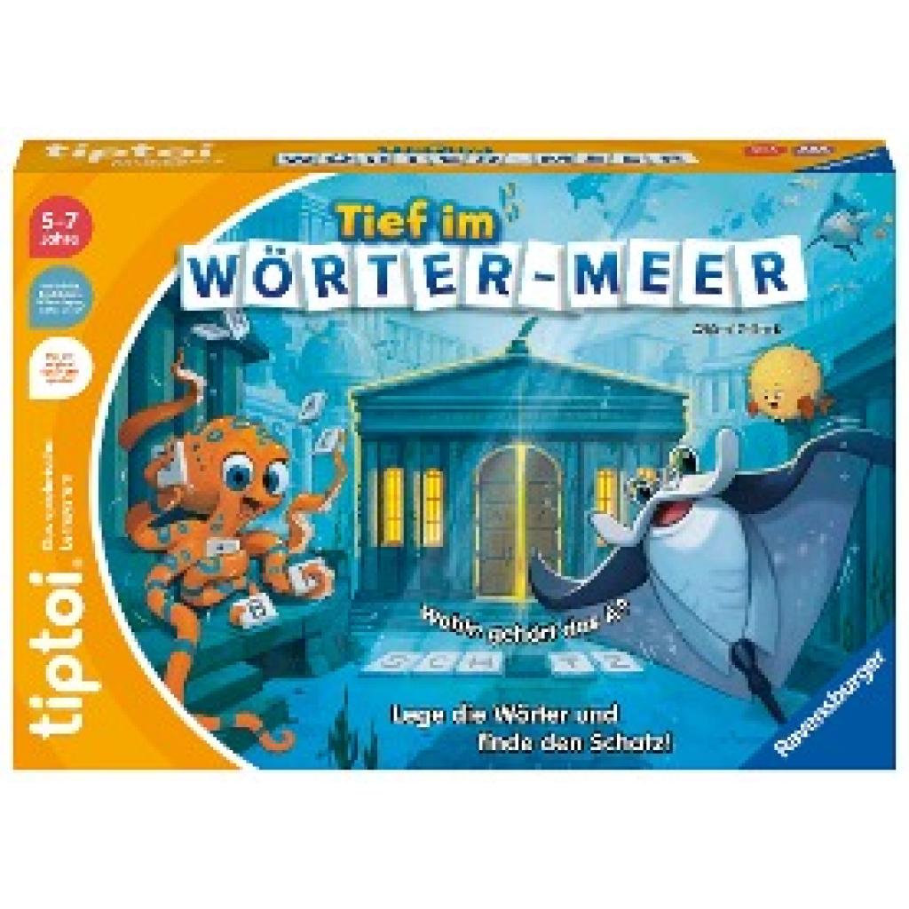 Kallauch, Michael: Ravensburger tiptoi 00103 Tief im Wörter-Meer, Spiel für Kinder von 5-7 Jahren, für 1-4 Spieler