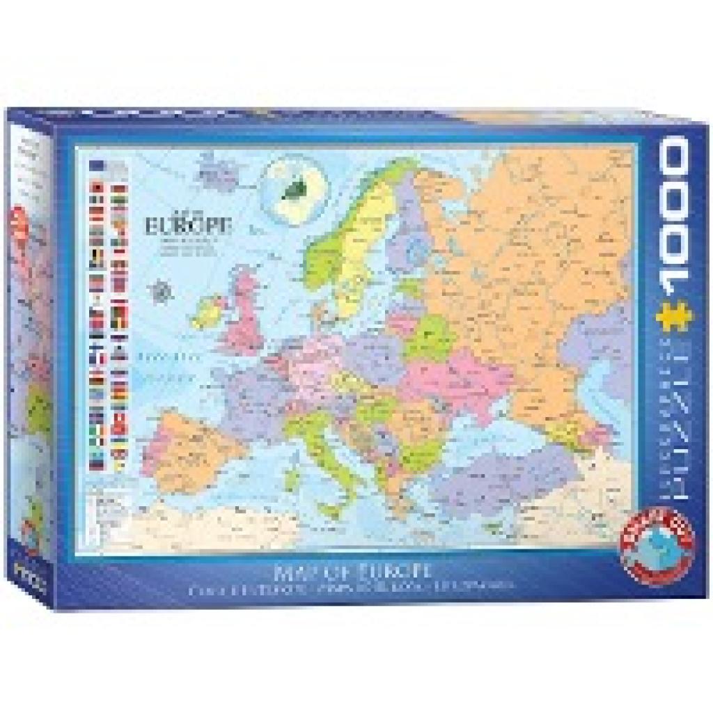 Karte von Europa 1000 Teile