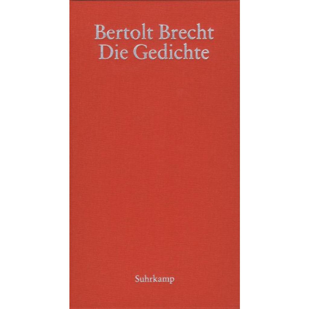 9783518411513 - Die Gedichte - Bertolt Brecht Leinen