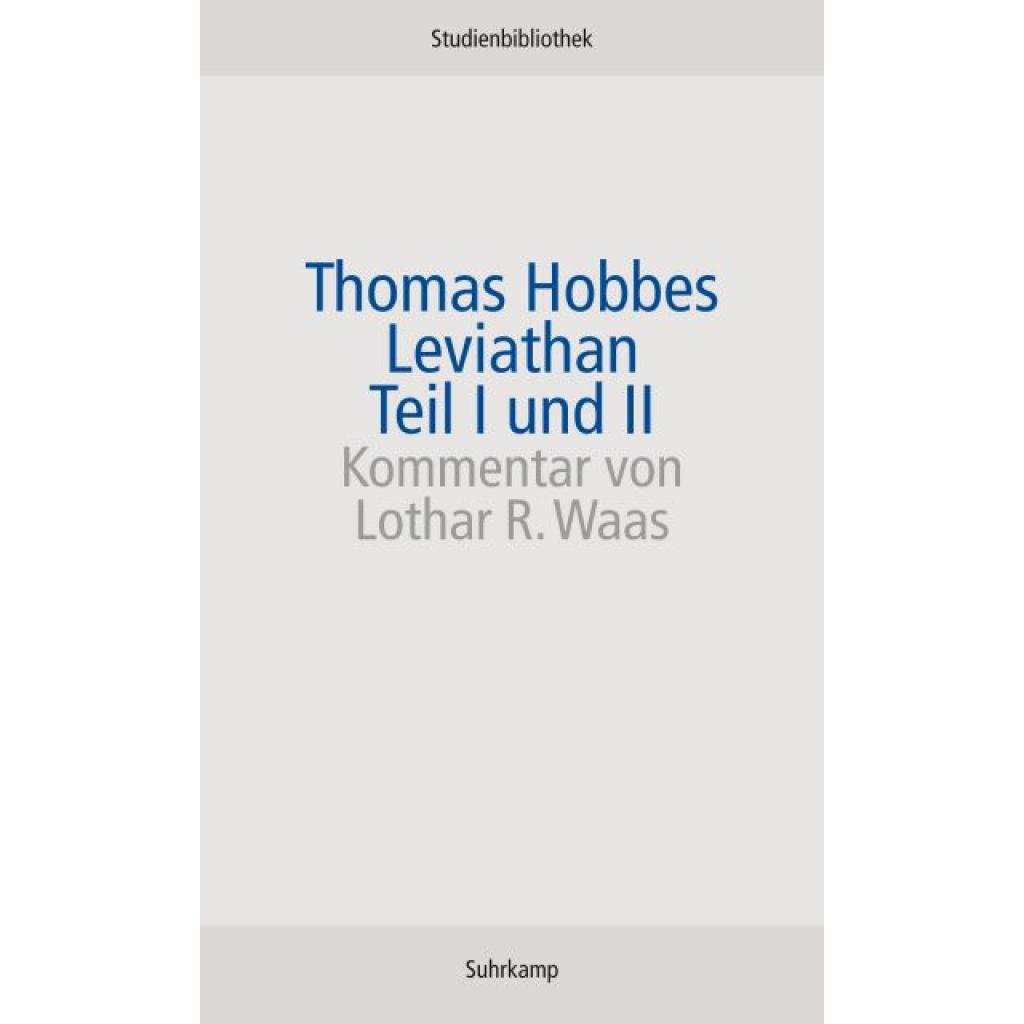 9783518270189 - Leviathan Teil I und II - Thomas Hobbes Kartoniert (TB)