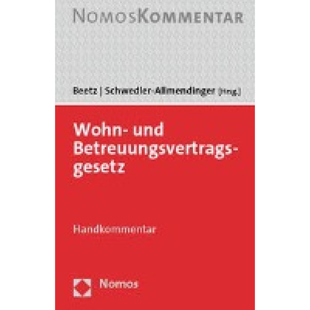 9783848772803 - Wohn- und Betreuungsvertragsgesetz