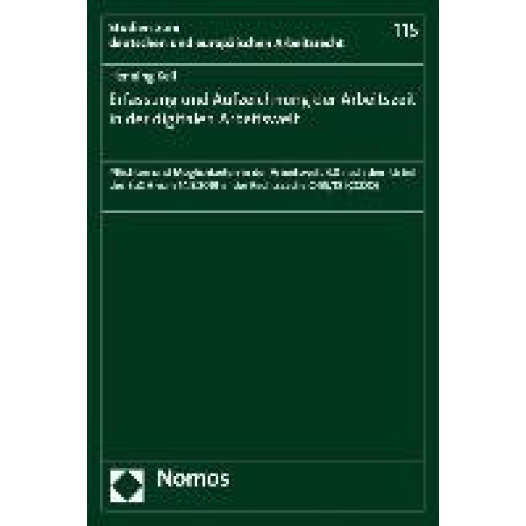 Keil, Henning: Erfassung und Aufzeichnung der Arbeitszeit in der digitalen Arbeitswelt