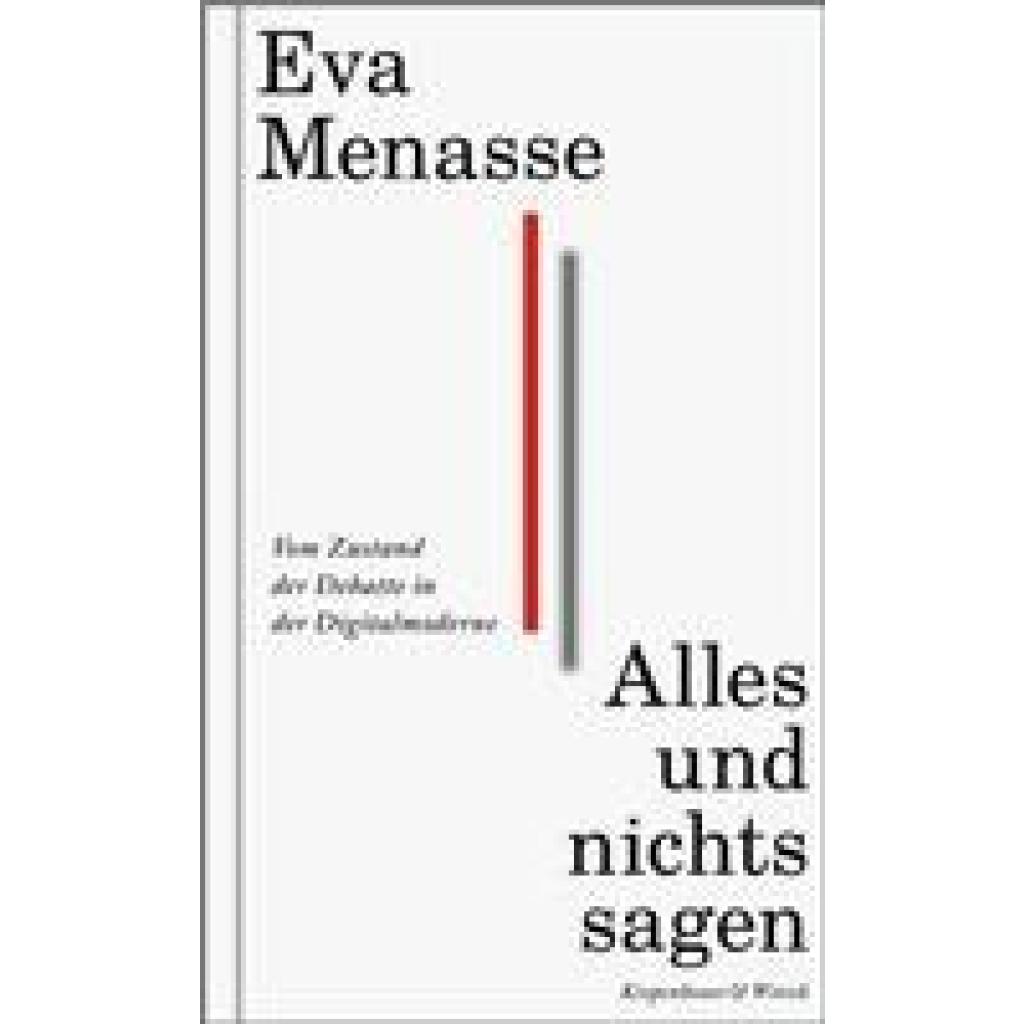 9783462000597 - Alles und nichts sagen - Eva Menasse Gebunden