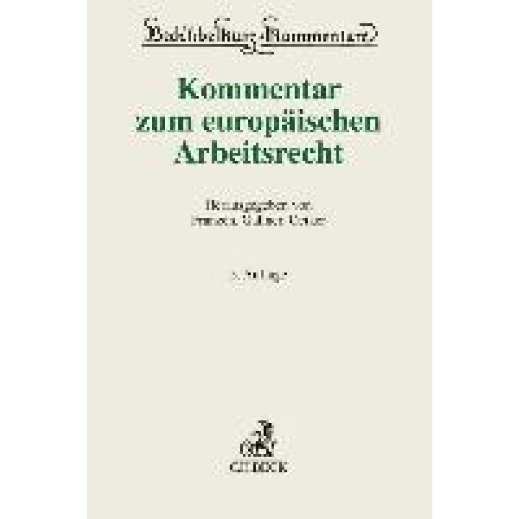 9783406793776 - Kommentar zum europäischen Arbeitsrecht