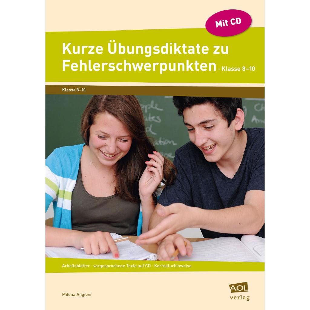 9783403102922 - Kurze Übungsdiktate zu Fehlerschwerpunkten Kl8-10 m 1 CD-ROM - Milena Angioni Geheftet