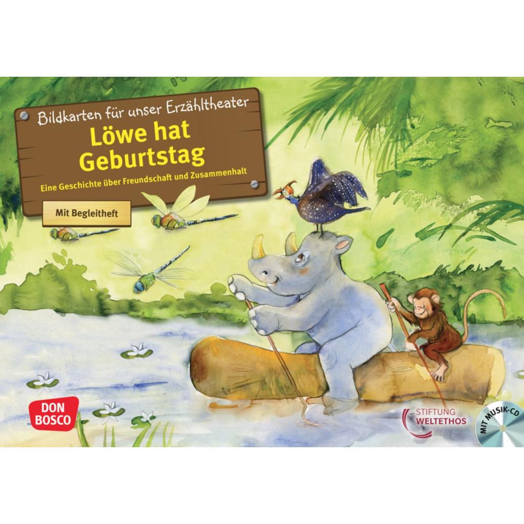 Kuntu: Löwe hat Geburtstag. Kamishibai Bildkartenset.