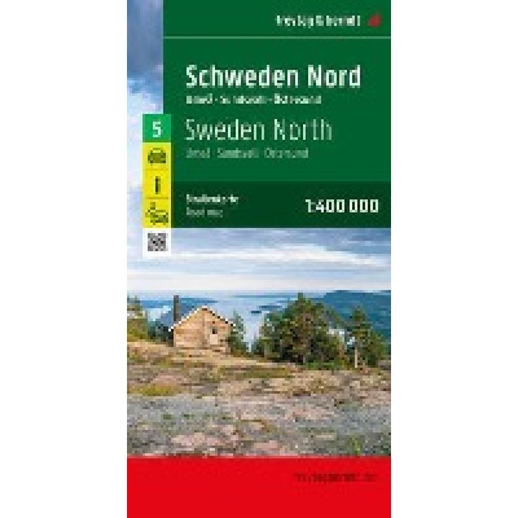 Schweden Nord, Straßenkarte 1:400.000, freytag & berndt