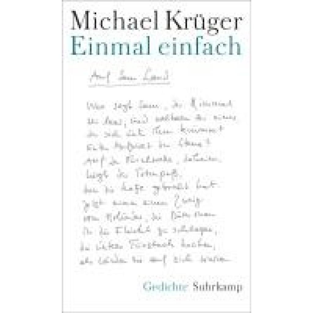 9783518427989 - Einmal einfach - Michael Krüger Gebunden