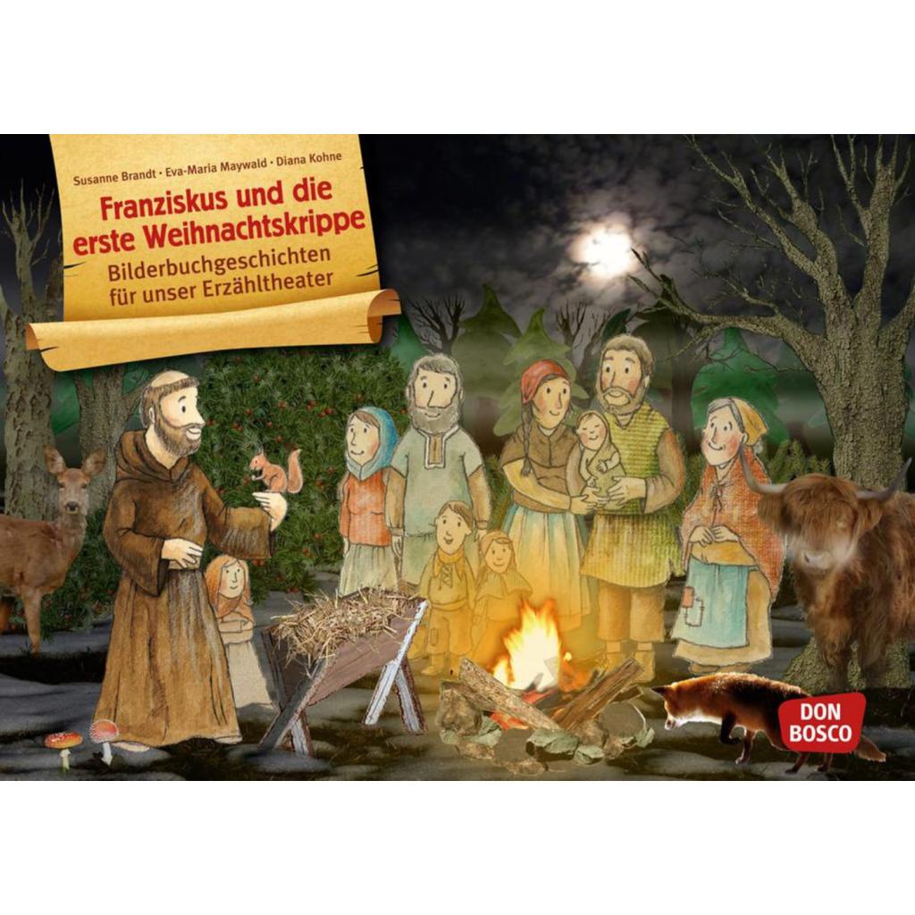Brandt, Susanne: Franziskus und die erste Weihnachtskrippe. Kamishibai Bildkartenset.