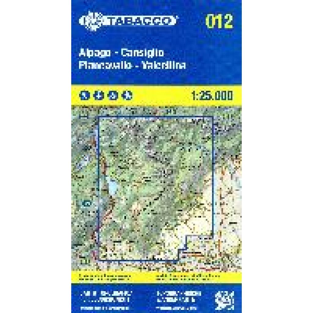 Alpago-Cansiglio Piancavallo - Valcellina 1:25 000