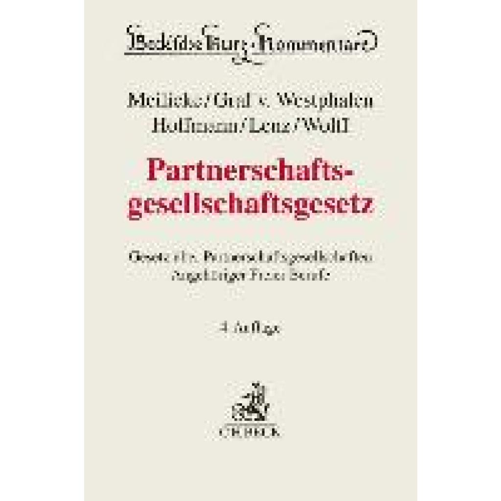 9783406776199 - Partnerschaftsgesellschaftsgesetz