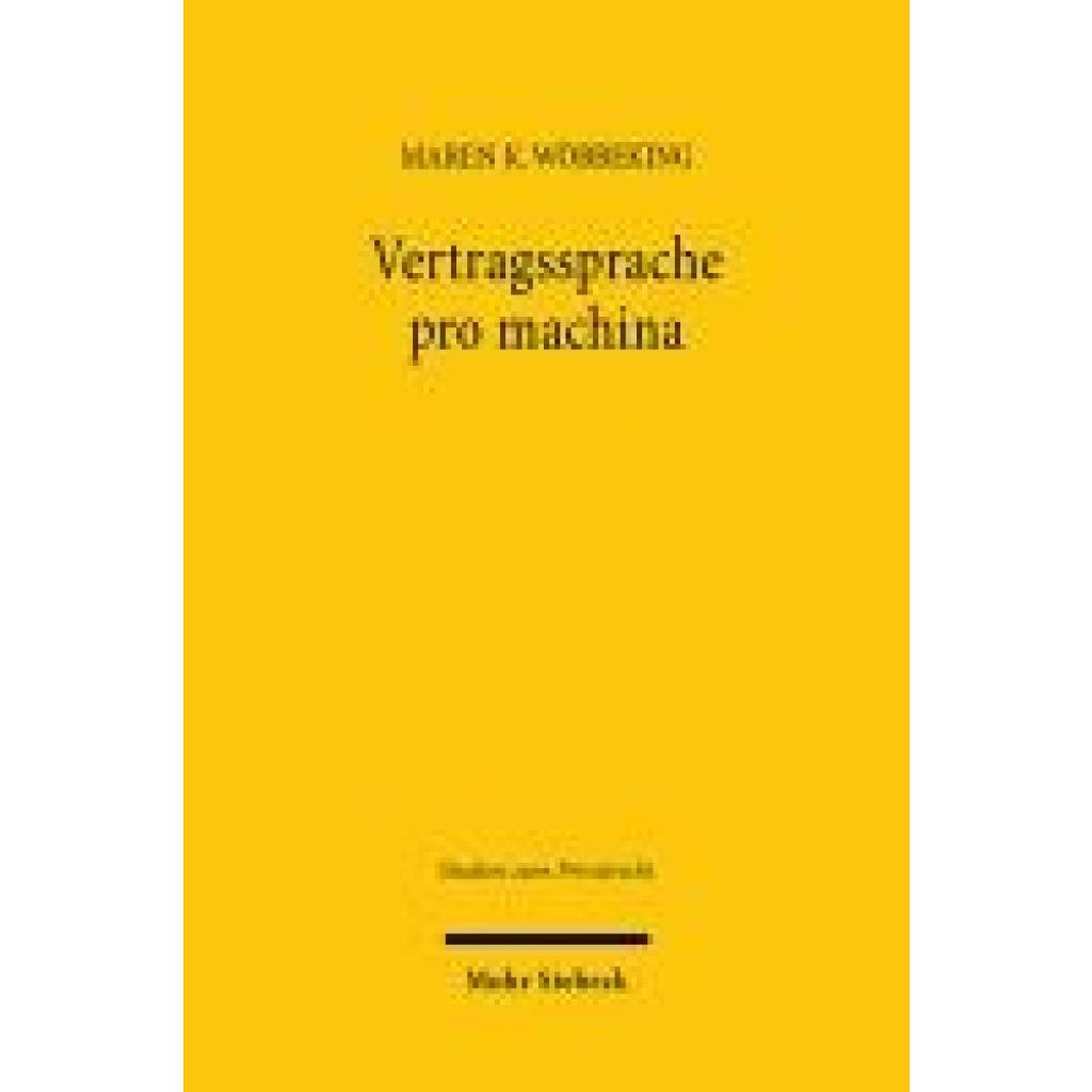 Wöbbeking, Maren K.: Vertragssprache pro machina