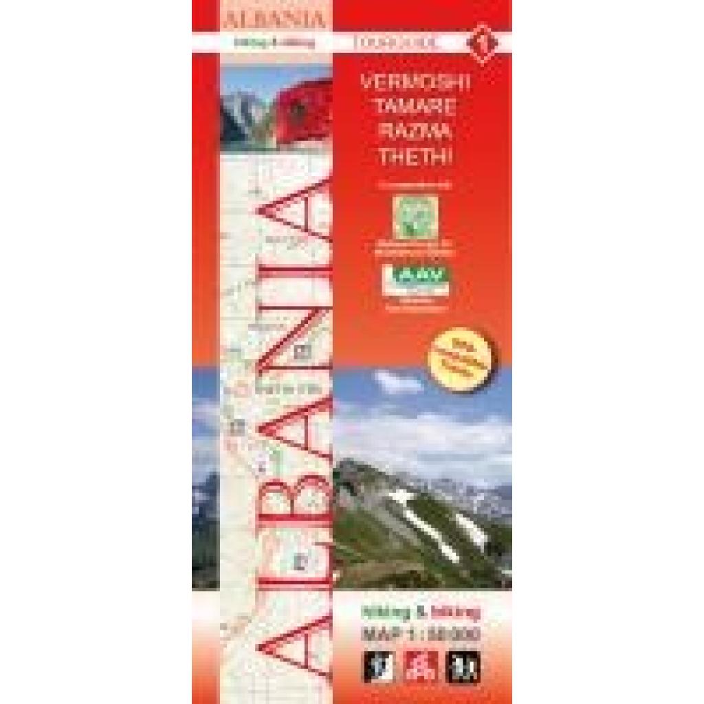 Albania hiking & biking 1:50000