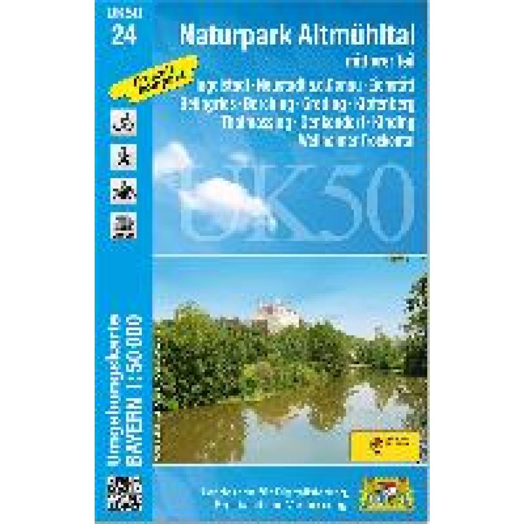 9783899339970 - UK50-24 Naturpark Altmühltal mittlerer Teil Karte (im Sinne von Landkarte)