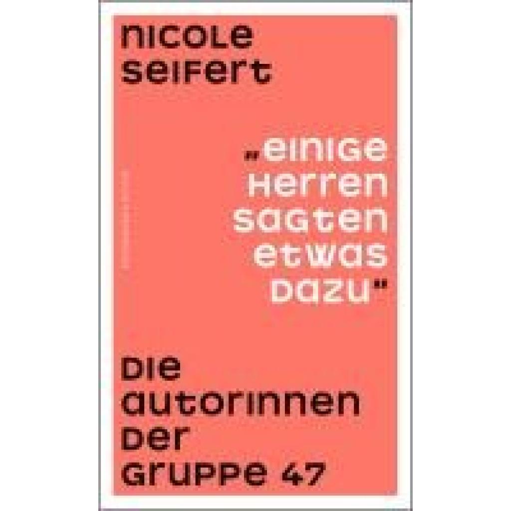 Seifert, Nicole: "Einige Herren sagten etwas dazu"