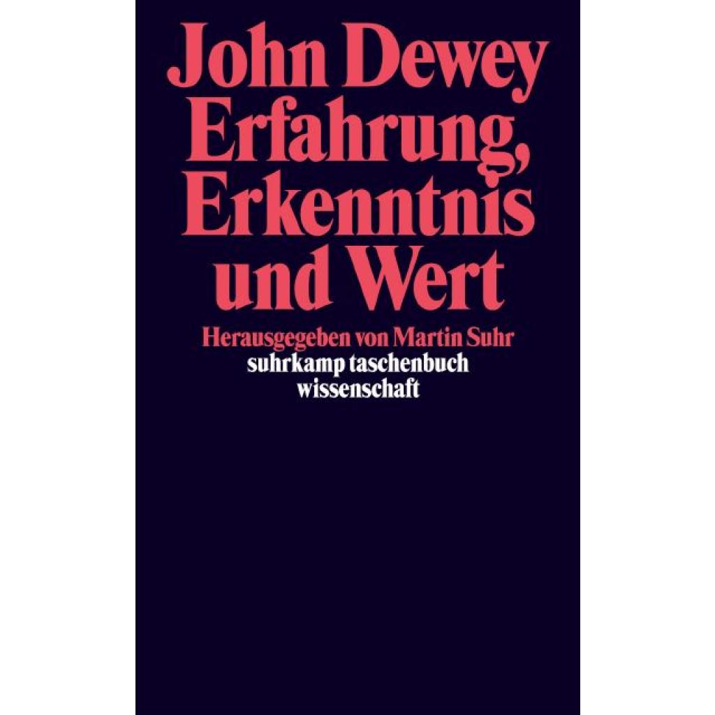 9783518292471 - Erfahrung Erkenntnis und Wert - John Dewey Taschenbuch