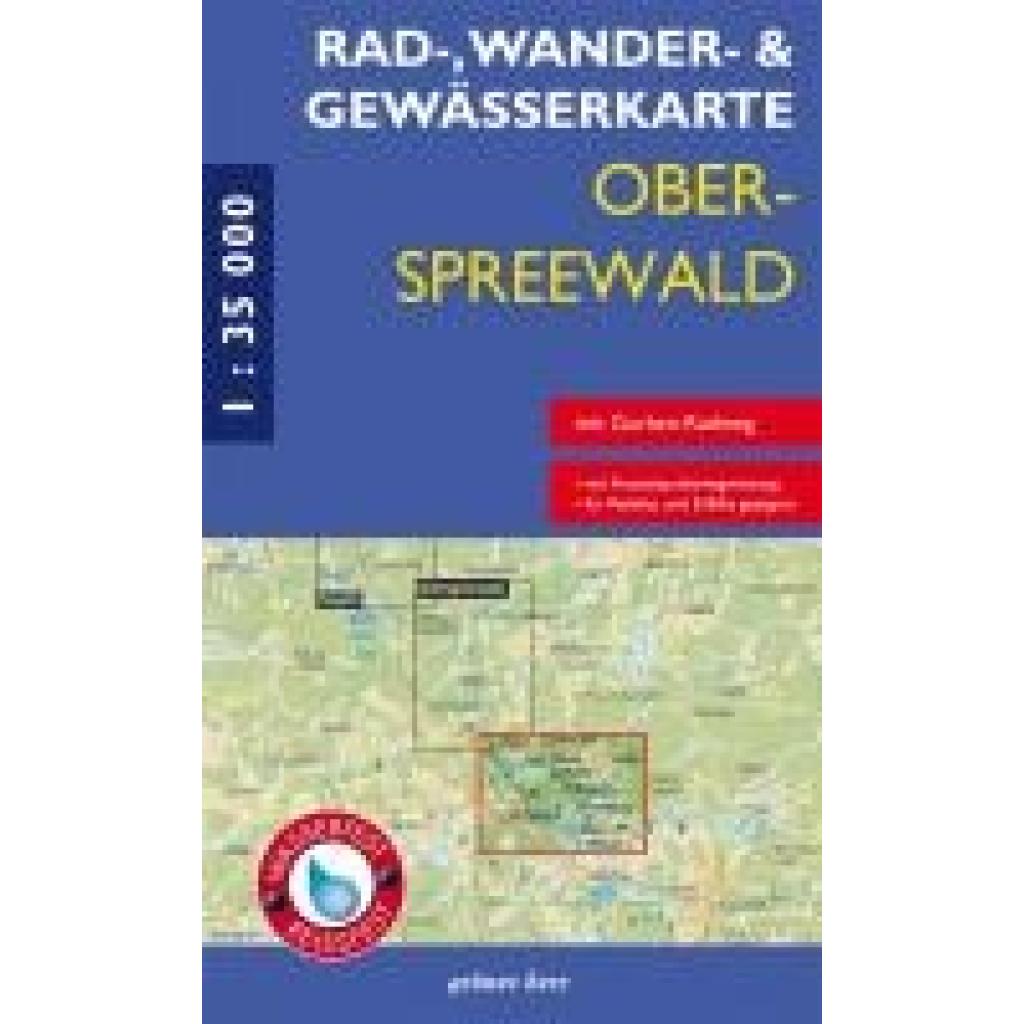 Rad-, Wander- und Gewässerkarte Oberspreewald