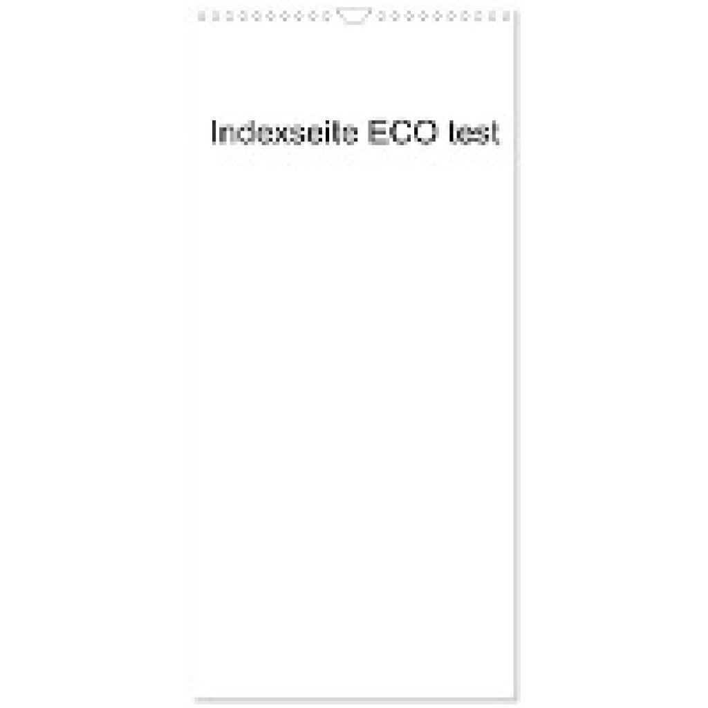 ECO test, Indexseite: Familienplaner 2024 - indexseite ECO test mit 5 Spalten (Wandkalender, 21 x 45 cm) CALVENDO