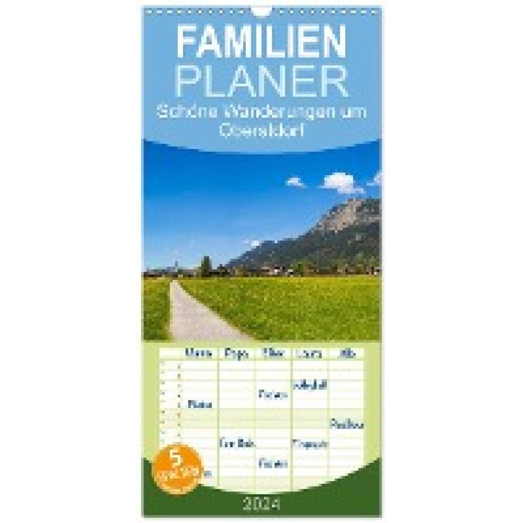 G. Allgöwer, Walter: Familienplaner 2024 - Schöne Wanderungen um Oberstdorf mit 5 Spalten (Wandkalender, 21 x 45 cm) CAL