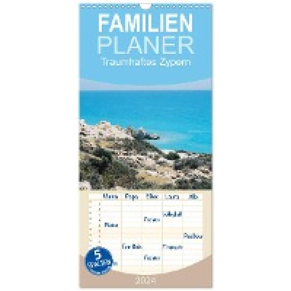 Fehske-Egbers, Rosenkatzen-Fotografie: Familienplaner 2024 - Traumhaftes Zypern mit 5 Spalten (Wandkalender, 21 x 45 cm)