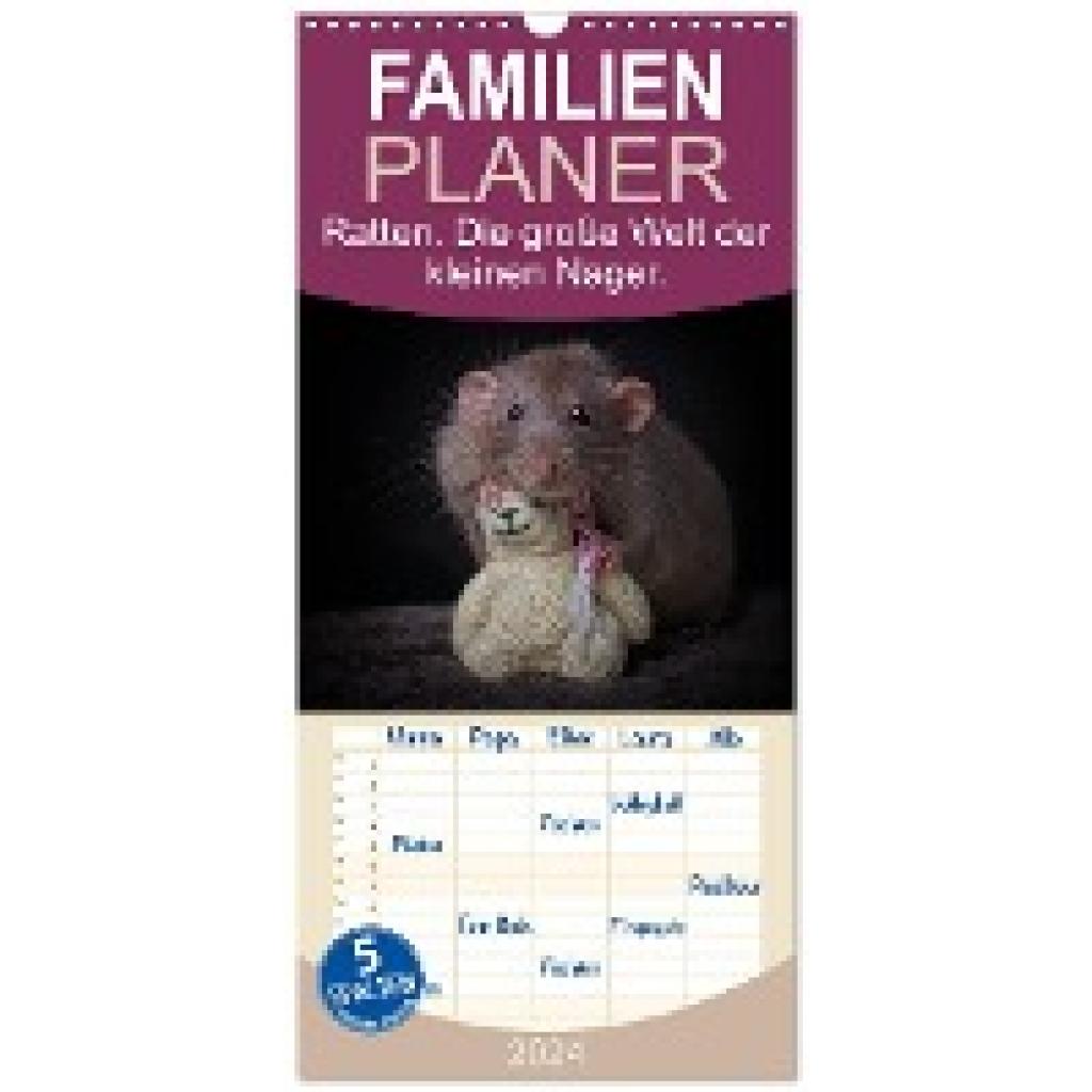 Nilson, Thorsten: Familienplaner 2024 - Ratten. Die große Welt der kleinen Nager mit 5 Spalten (Wandkalender, 21 x 45 cm