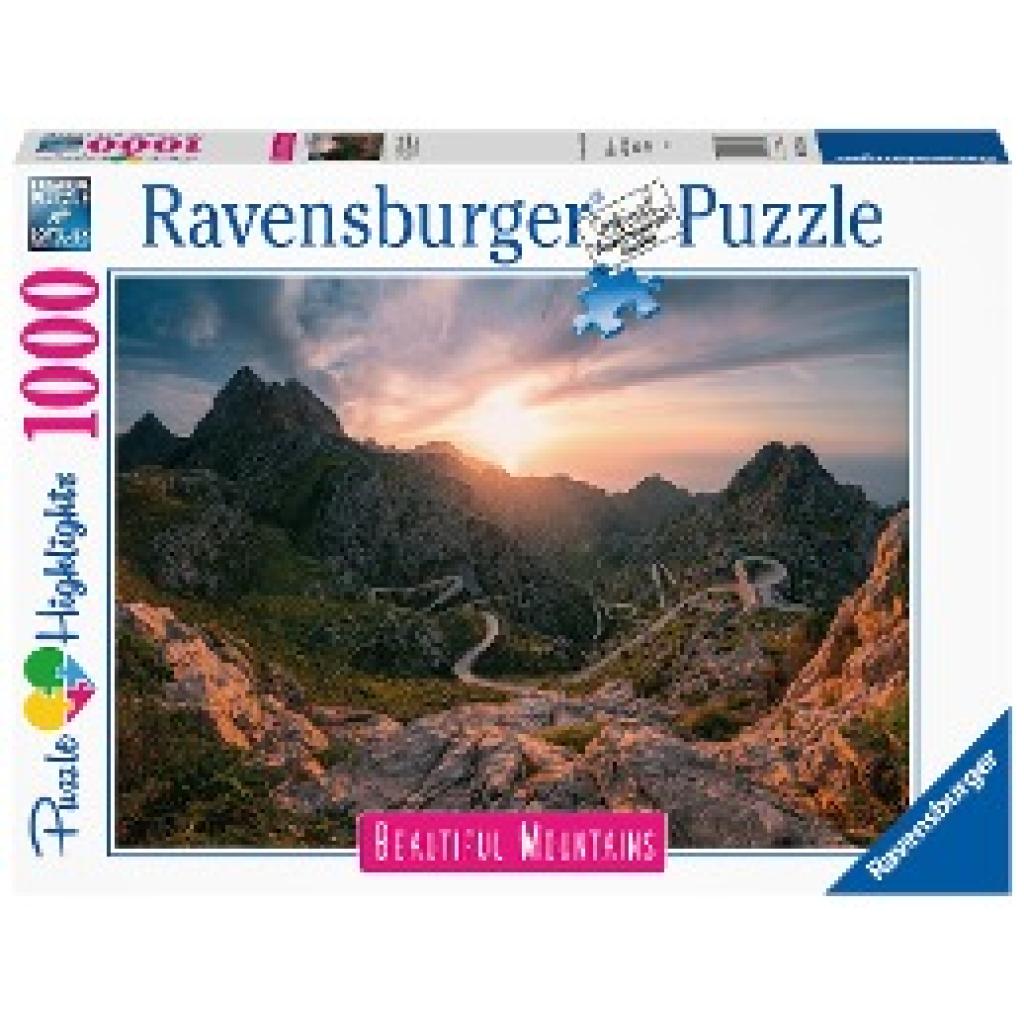 Ravensburger Puzzle - Serra de Tramuntana, Mallorca - 1000 Teile Puzzle, Beautiful Mountains Collection, für Erwachsene 