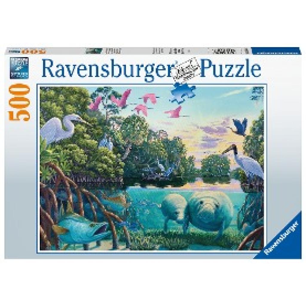 Ravensburger Puzzle 16943 - Manatee Moments - 500 Teile Puzzle für Erwachsene und Kinder ab 12 Jahren