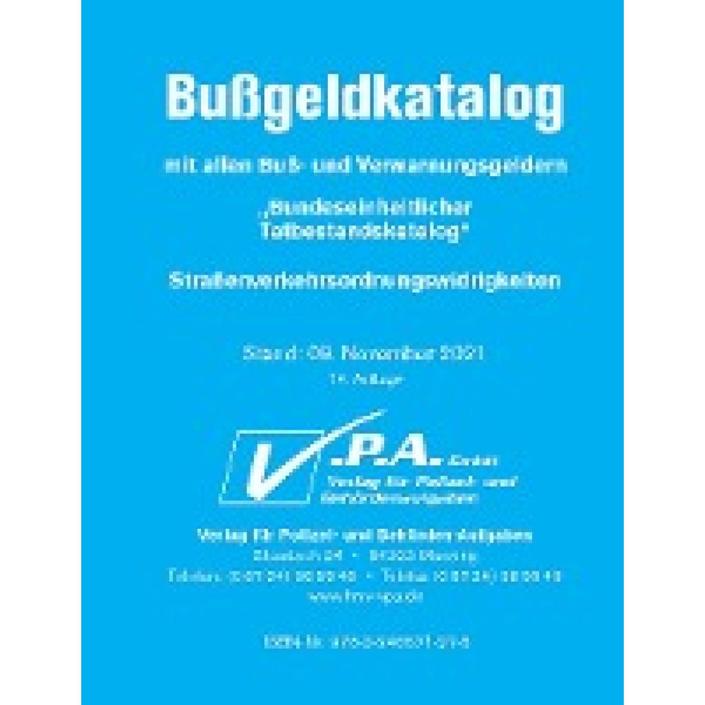 9783946671398 - Original-Bußgeldkatalog der Polizei Gebunden