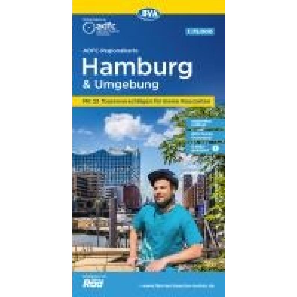 9783969901922 - ADFC-Regionalkarte Hamburg und Umgebung 175000 mit Tagestourenvorschlägen reiß- und wetterfest E-Bike-geeignet GPS-Tracks-Download Karte (im Sinne von Landkarte)