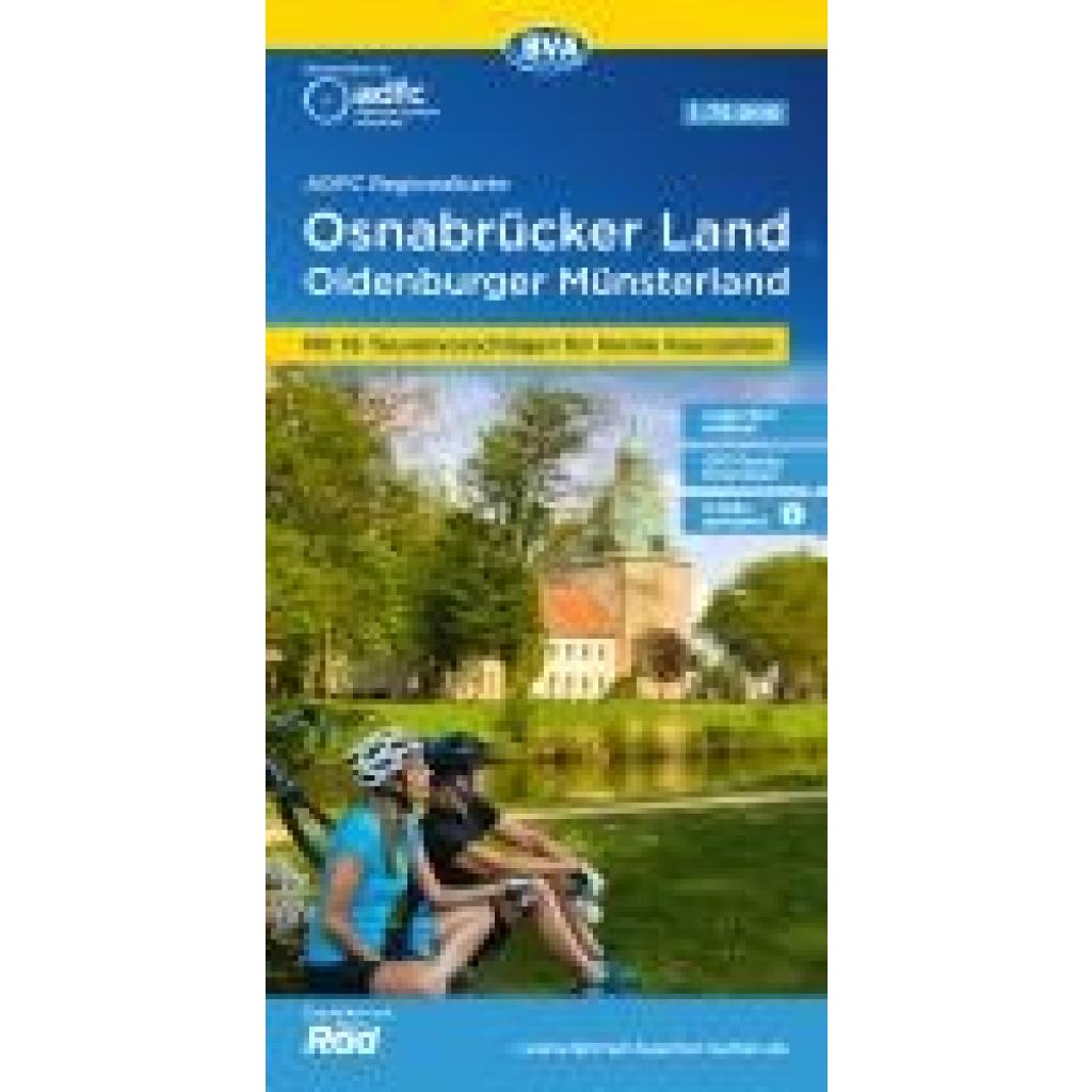 9783969902196 - ADFC-Regionalkarte Osnabrücker Land  Oldenburger Münsterland 175000 mit Tagestourenvorschlägen reiß- und wetterfest E-Bike-geeignet mit Knotenpunkten GPS-Tracks Download Karte (im Sinne von Landkarte)