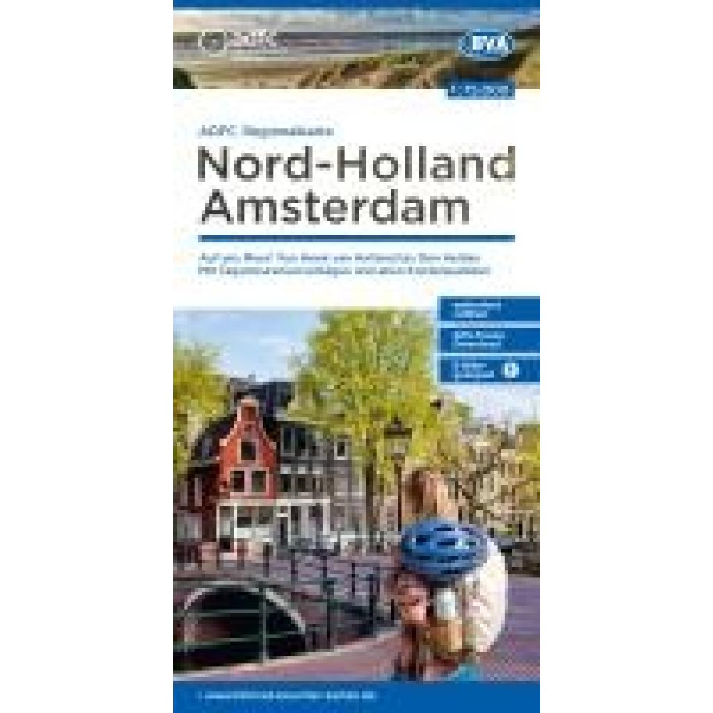 Allgemeiner Deutscher Fahrrad-Club e. V. (ADFC): ADFC-Regionalkarte Nord-Holland Amsterdam, 1:75.000, mit Tagestourenvor