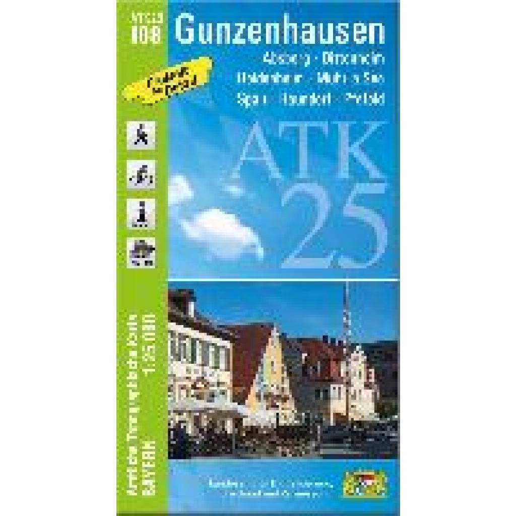 9783987760280 - ATK25-I08 Gunzenhausen (Amtliche Topographische Karte 125000) Karte (im Sinne von Landkarte)
