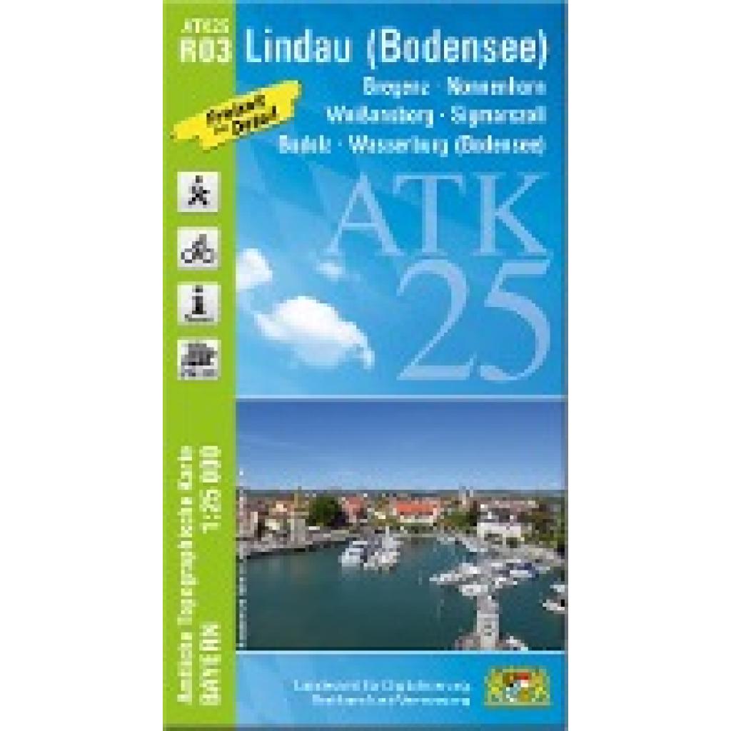 9783899339789 - ATK25 Amtliche Topographische Karte 125000 Bayern   ATK25-R03 Lindau (Bodensee) (Amtliche Topographische Karte 125000) Karte (im Sinne von Landkarte)