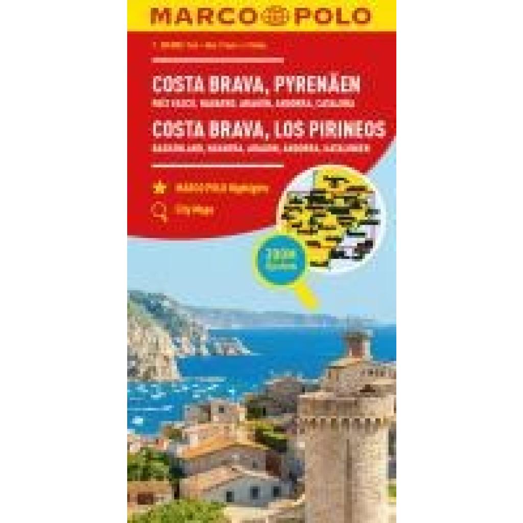 MARCO POLO Regionalkarte Costa Brava, Pyrenäen 1:300.000