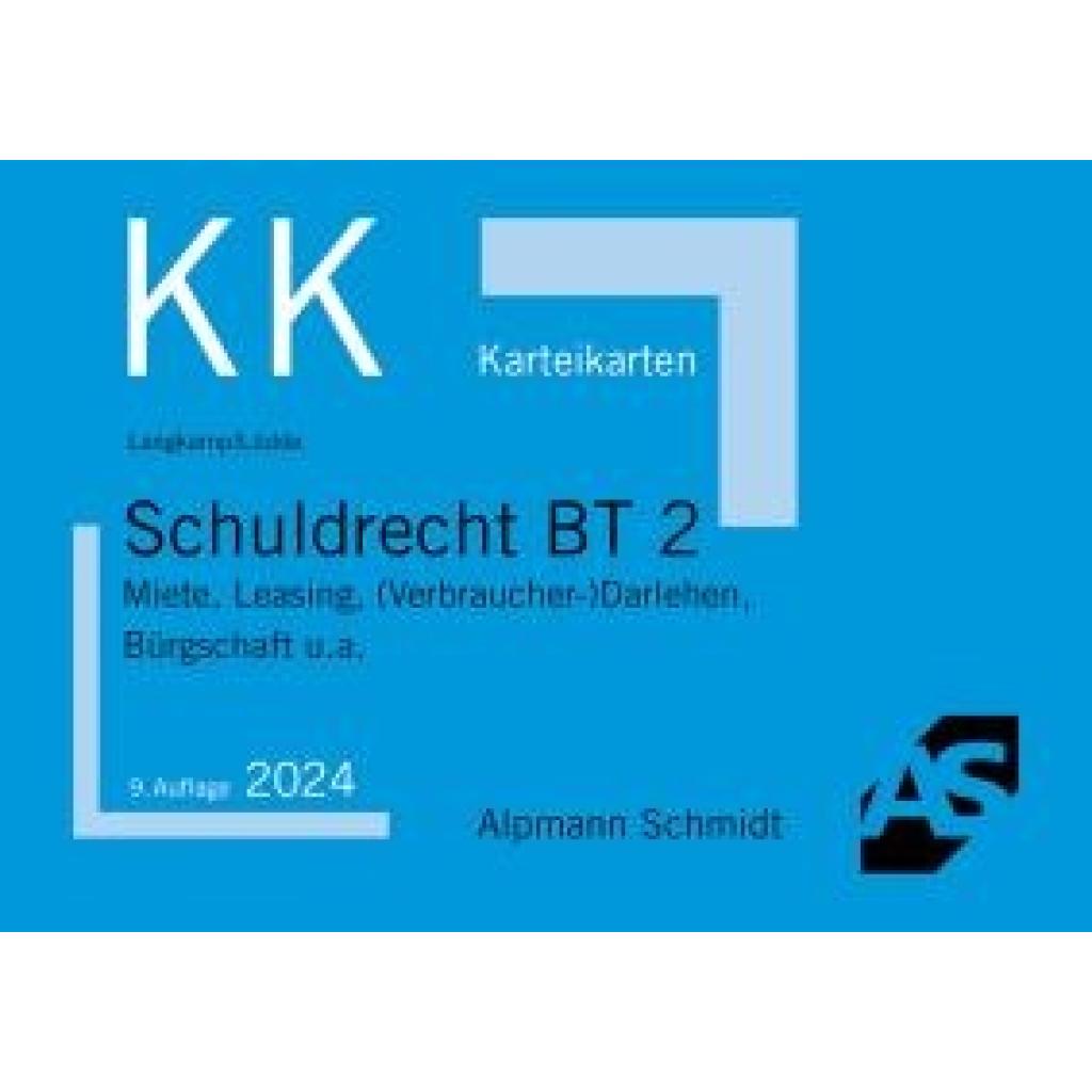 9783867529020 - Langkamp Tobias Karteikarten Schuldrecht BT 2 9783867529020 - Langkamp Tobias Karteikarten Schuldrecht BT 2