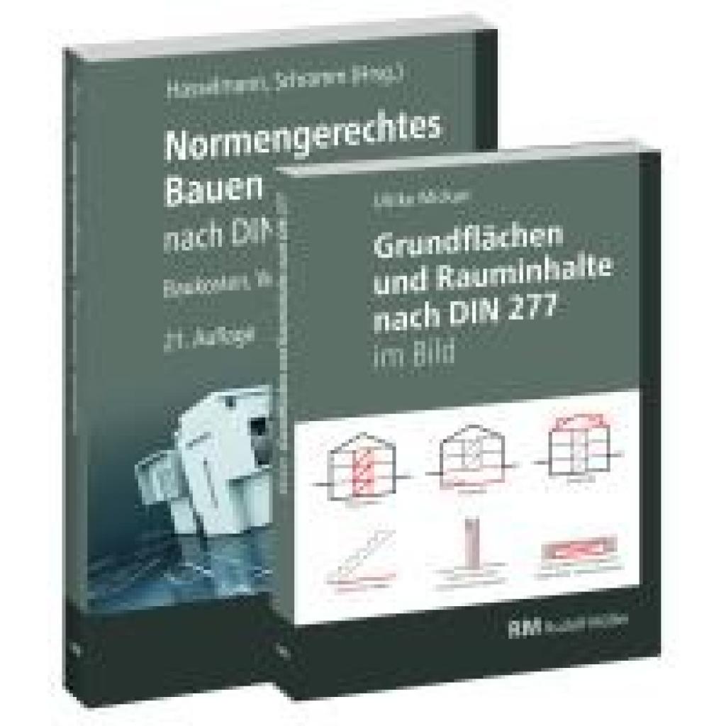 9783481044015 - Hasselmann Willi Buchpaket Normengerechtes Bauen nach DIN 276 DIN 277 & Grundflächen und Rauminhalte nach DIN 277 im Bild