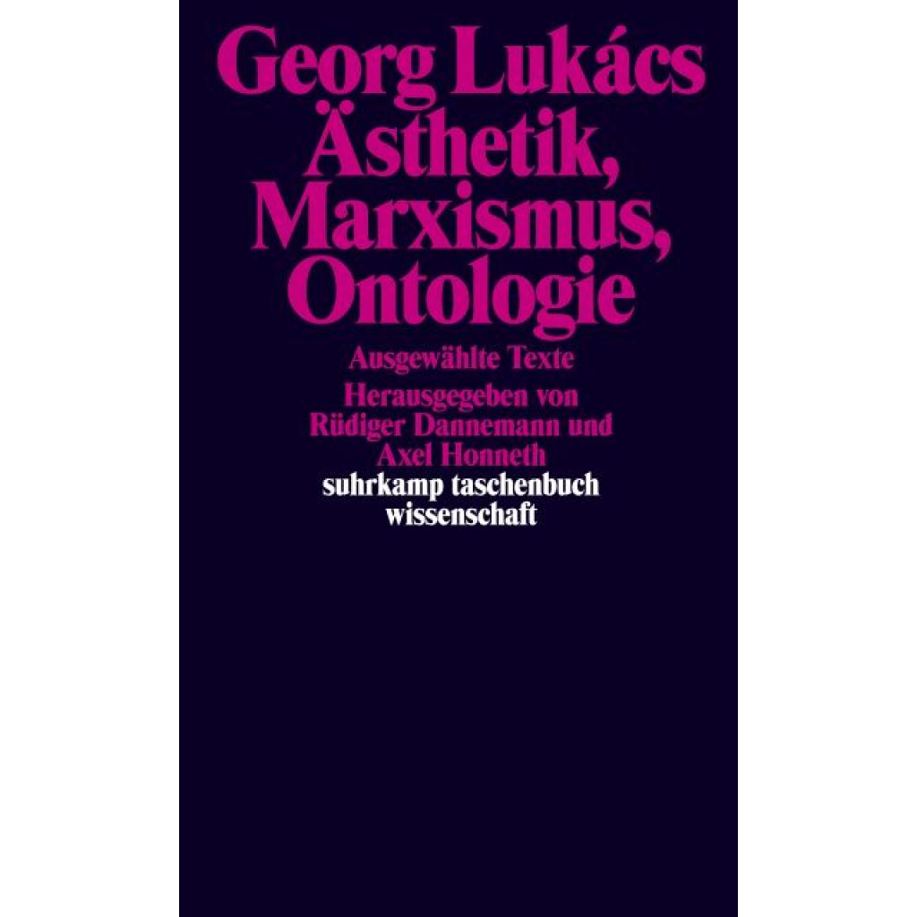 9783518299395 - Ästhetik Marxismus Ontologie - Georg Lukács Taschenbuch