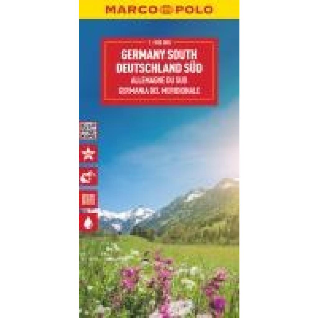 MARCO POLO Reisekarte Deutschland Süd 1:550.000