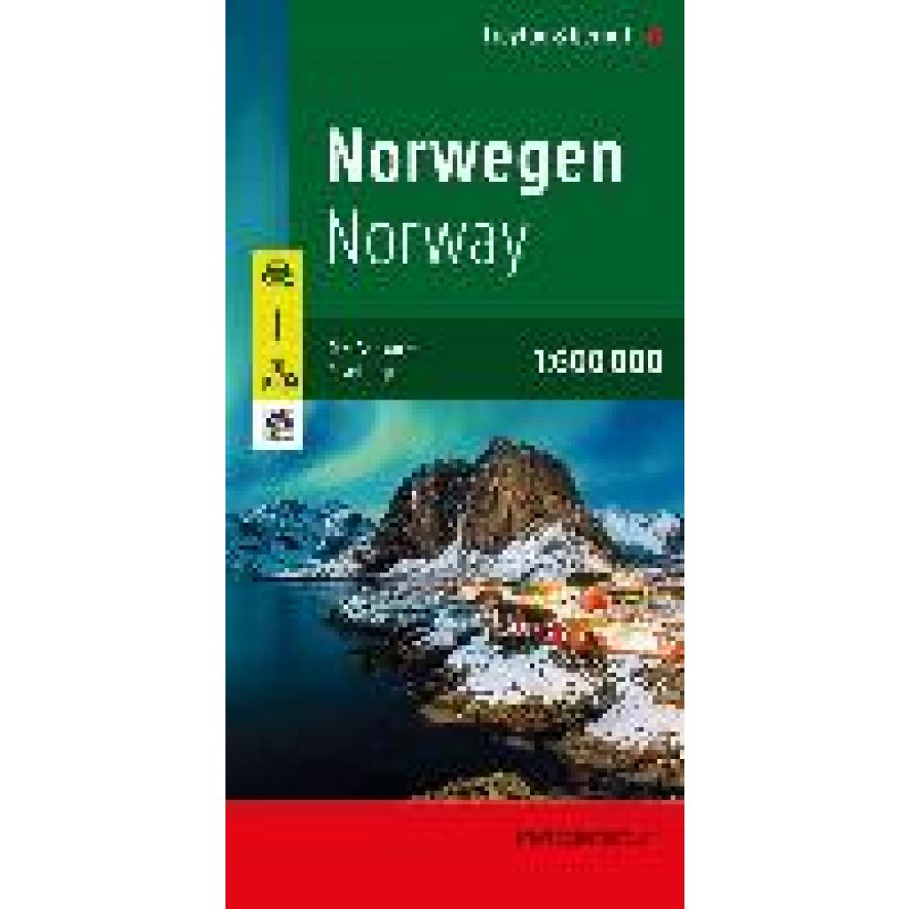 Norwegen, Straßenkarte 1:600.000, freytag & berndt