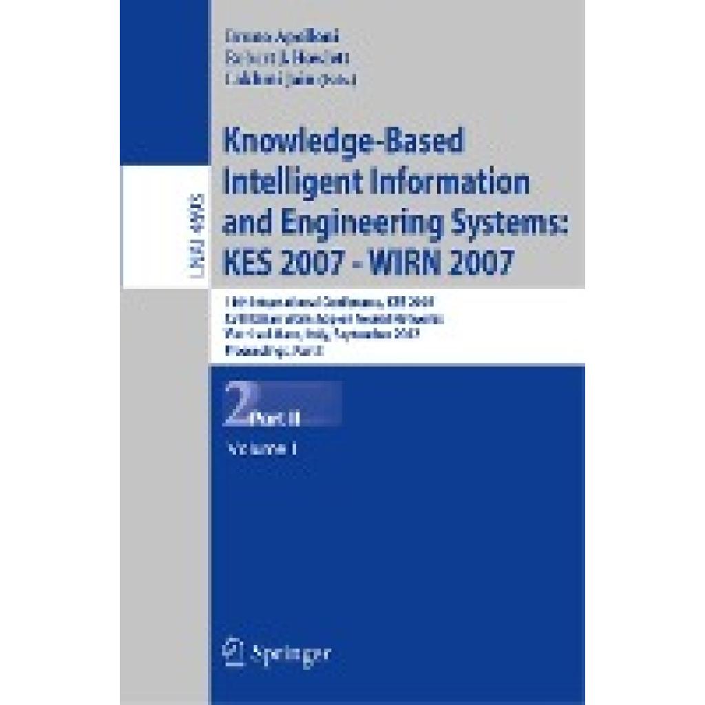 Knowledge-Based Intelligent Information and Engineering Systems